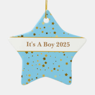 Baby Boy Star Ornament 