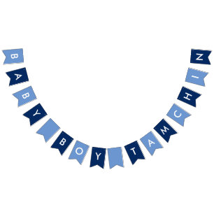 Baby Boy Tamchin Navy, Blue and White Banner
