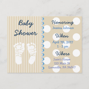 Baby Boy Teddy Bear Baby Shower Invitation