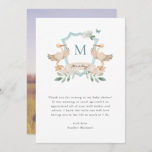 Baby Boy Thank You Card