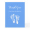 Baby Boy Thank You Cute Blue Newborn Footprints
