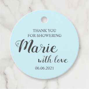 Baby Boy Thank You For Showering Baby Shower Favour Tags