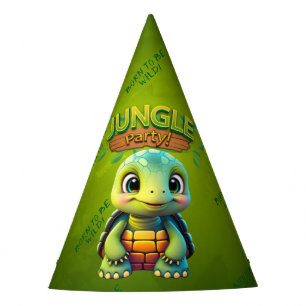 Baby Boy Tortoise, Cute Turtle, Born to be Wild 🐢 Party Hat
