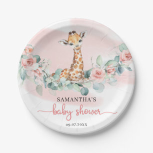 Baby Boy Tropical Jungle Safari Animals Shower Paper Plate