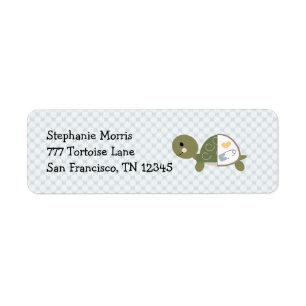 Baby Boy Turtle Return Address Labels Custom