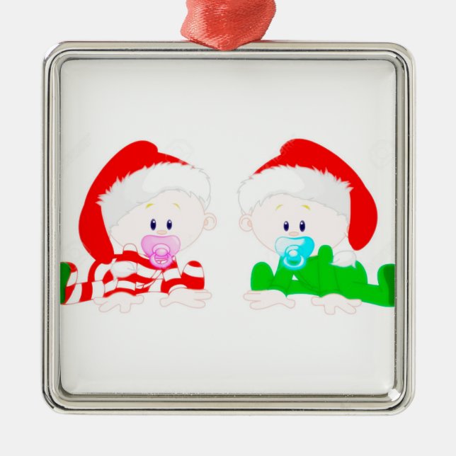 ***BABY BOY TWIN*** CHRISTMAS ORNAMENT (Front)