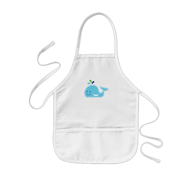Baby Boy Whale Kids Apron (Front)