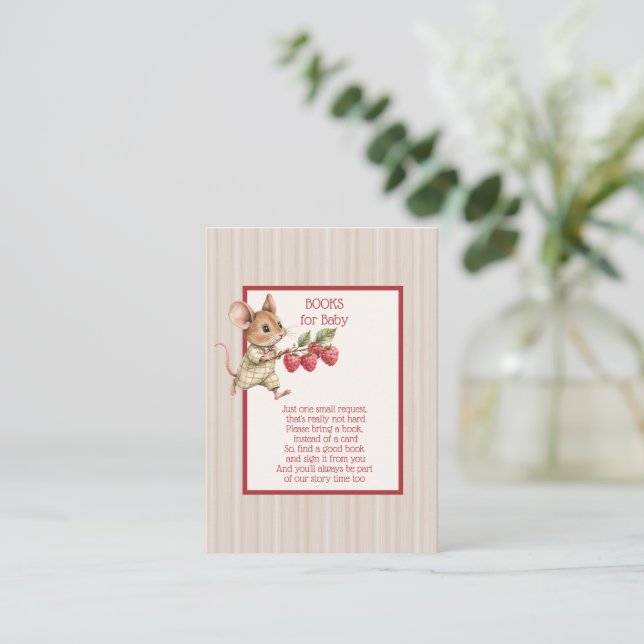 Baby Boy Woodland Animal Books for Baby Enclosure Card (Standing Front)