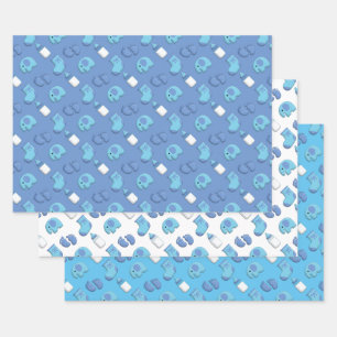 baby boy wrapping paper sheet