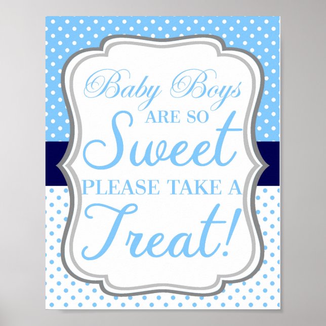 Baby Boys Are So Sweet Candy Buffet Sign (Front)