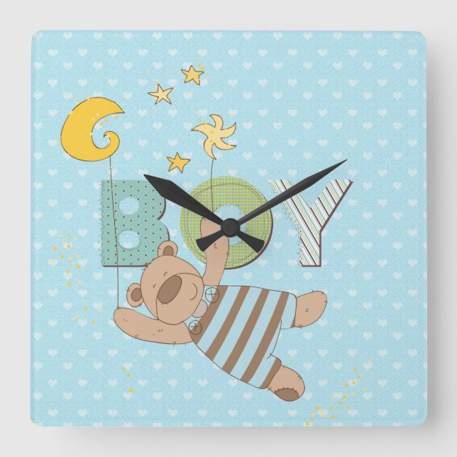 baby Boys Bedroom Clock (Front)