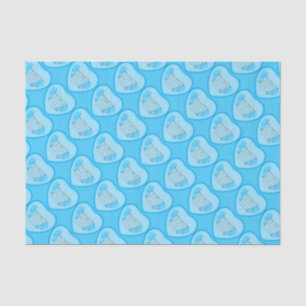 Baby Boys Birth-Footprint Heart Tissue Paper