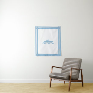 Baby Boy's Blue Boat Tapestry