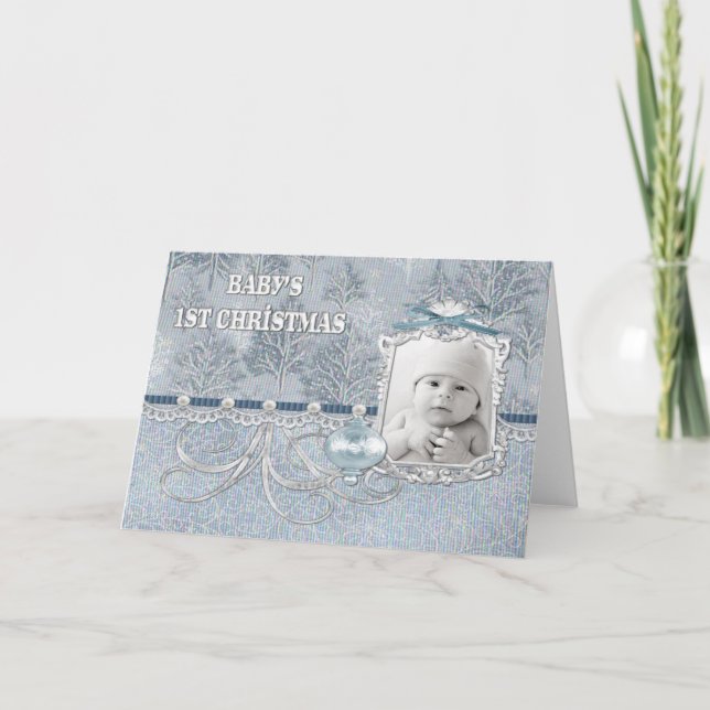 Baby Boys First Christmas Card (Front)