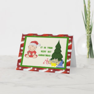 Baby Boy's First Christmas Card