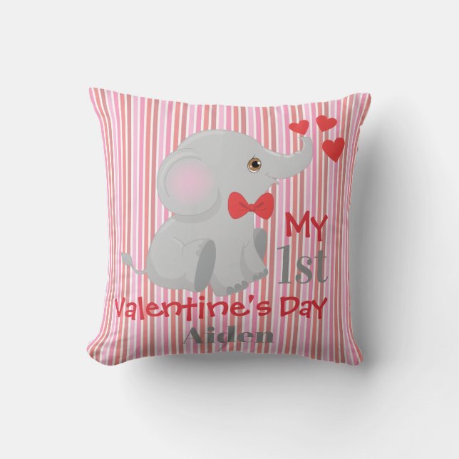 Baby Boy's First Valentine's Day Cushion (Front)