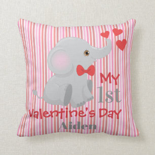 Baby Boy's First Valentine's Day Cushion