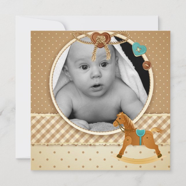 Baby Boy's Photo Baby Shower Invitation (Front)