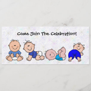 Baby Boys Shower Invitation  Cartoon Fun