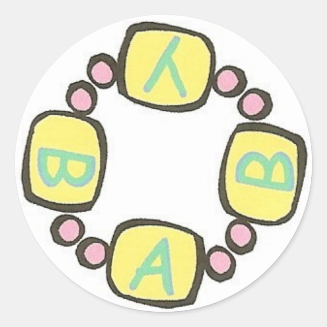 Baby Bracelet Classic Round Sticker (Front)