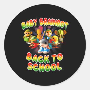 Baby Brainrot Italian Back To School For Graphic Classic Round Sticker