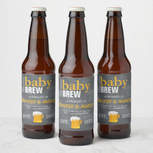 Baby Brew Beer Bottle Sticker labels