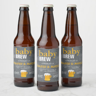 Baby Brew Beer Bottle Sticker labels