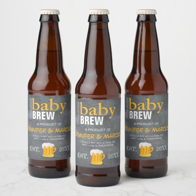 Baby Brew Beer Bottle Sticker labels (Bottles)