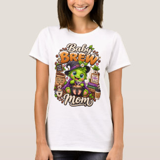 Baby Brew Mum Cute Coffee Witch Lil Sprout T-Shirt