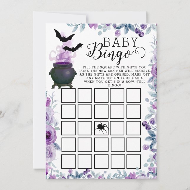 Baby Brewing Baby Shower Bingo Invitation (Front)