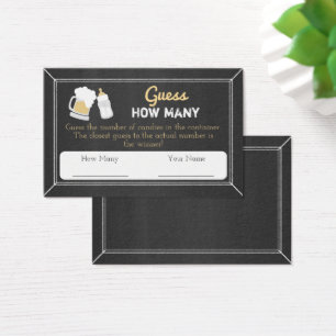Baby Brewing Baby Shower Guess How Many Guest Card