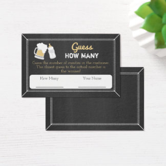 Baby Brewing Baby Shower Guess How Many Guest Card