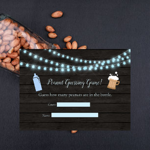 Baby Brewing Blue Guessing Game Baby Shower Enclosure Card