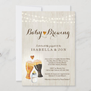 Baby Brewing Couple's Baby Shower Invitation