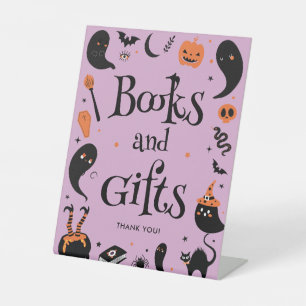 Baby Brewing Halloween Baby Shower Books & Gifts  Pedestal Sign