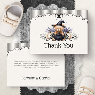 Baby Brewing Halloween Baby Shower Thank You Card