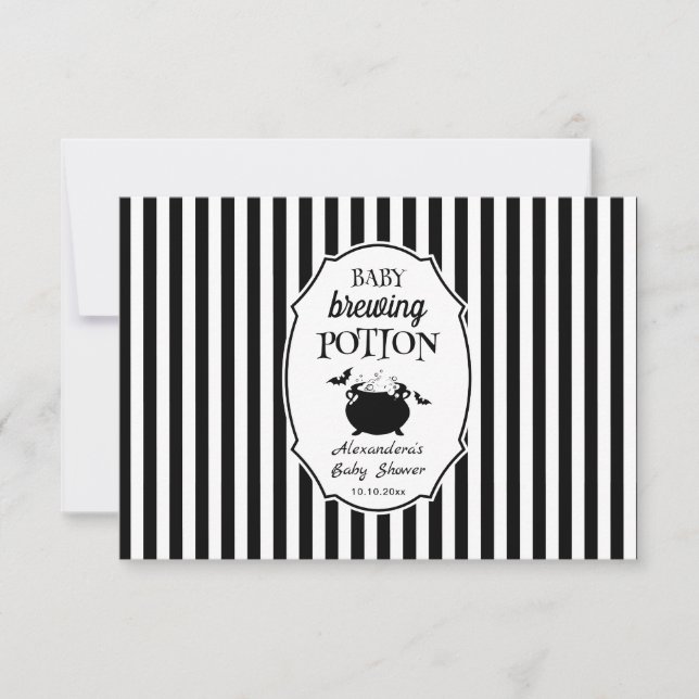 Baby Brewing Potion Halloween Baby Shower Invitation (Front)