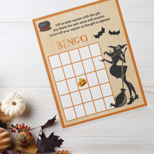 Baby Brewing Shower Halloween Witch Bingo Game Notepad