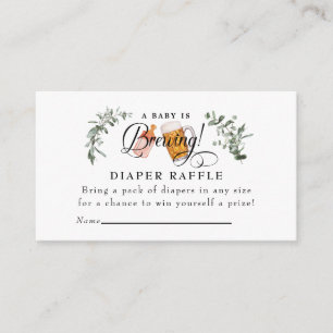 Baby Brewing   Watercolor Baby Shower Enclosure Card