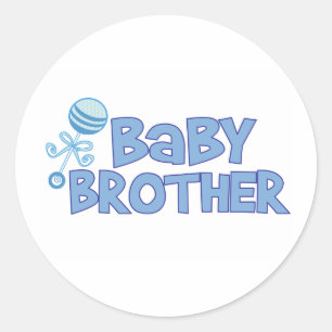 Baby Brother Classic Round Sticker