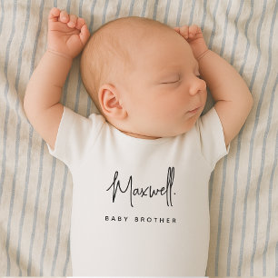 Baby Brother Custom Name New Bodysuit