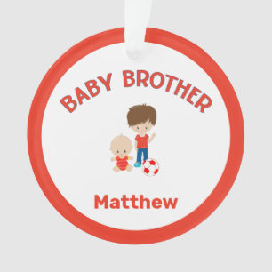 Baby Brother with Big Brother Personalised Ornament
