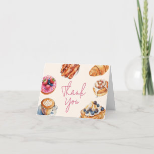Baby Brunch Bread Pastries Baby Shower Thank You Card
