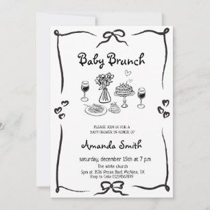   Baby Brunch Gender Neutral  Baby shower Invitation