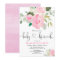 Baby brunch girl shower pink floral watercolors