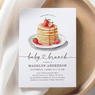 Baby Brunch Pancake Baby Shower Invitation