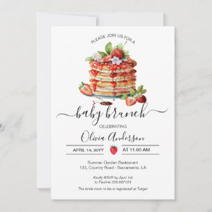 Baby Brunch Shower pancake Invitation
