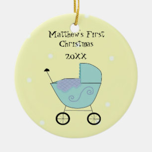 Baby Buggy Babies First Christmas Ceramic Tree Decoration