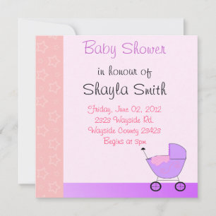 Baby Buggy Baby Shower Invitation