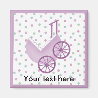 Baby Buggy Lavender Magnet